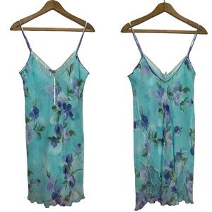 VINTAGE 90s California Dynasty Floral Dreamy Mini Night Dress